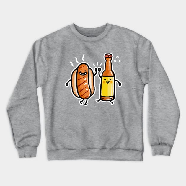 Brat and Beer Crewneck Sweatshirt by Walmazan